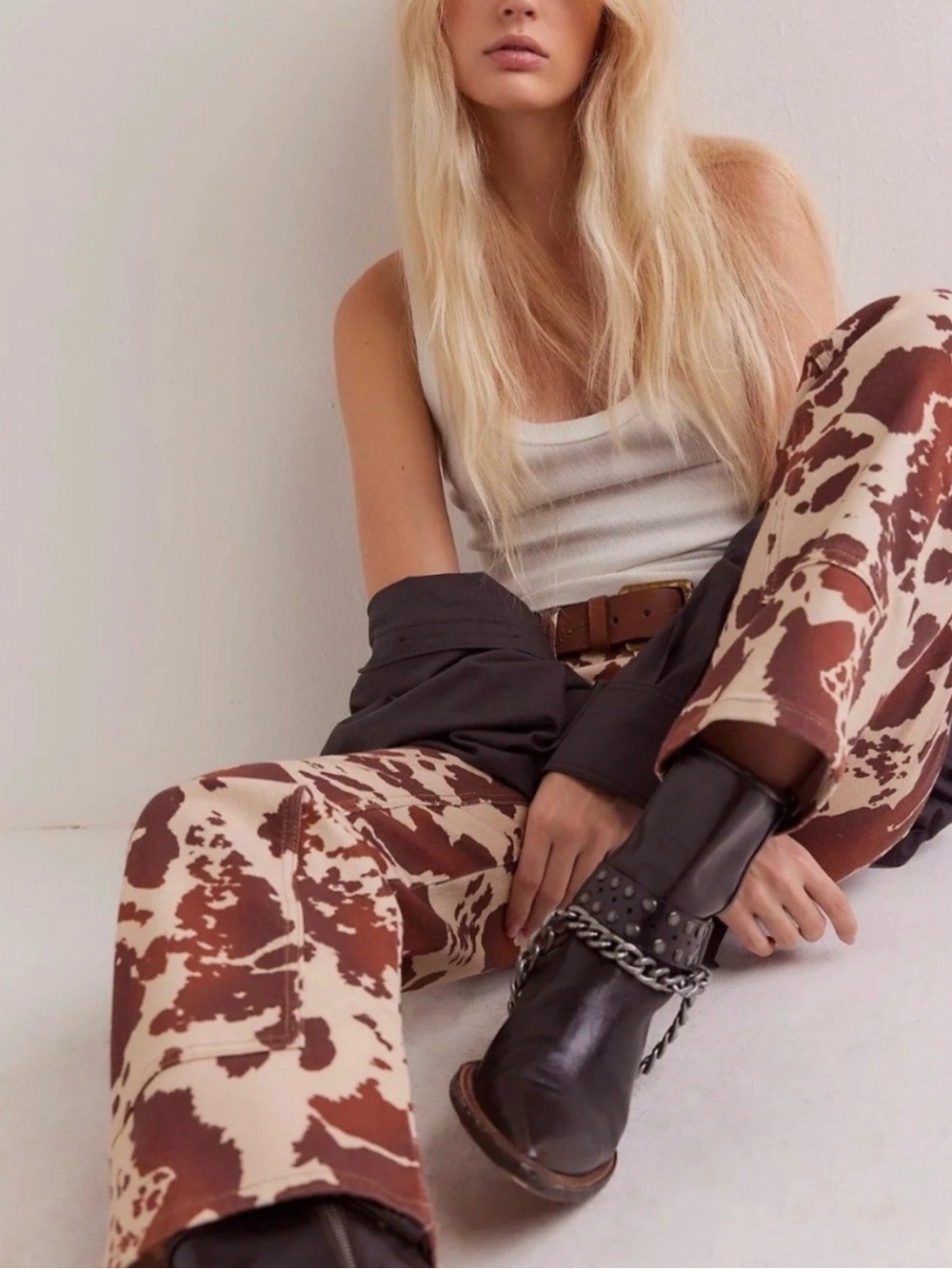 We The Free Risk Taker Mid Rise Printed Jeans